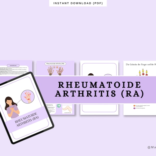 Rheumatoide Arthritis Lernzettel Pflegeausbildung | Zusammenfassung | Medizin