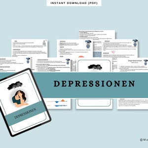 Lernzettel Depression Lernzettel PflegeAusbildung | Inhalt | Medizin
