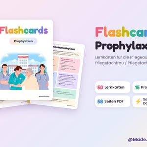 Profylaxen Pflege Lernkarten PDF | Flashcards Pflegeausbildung & Examen | Pflegeplanung, Dekubitus, Trombose, Sturz | Pflegefachfrau,-Mann