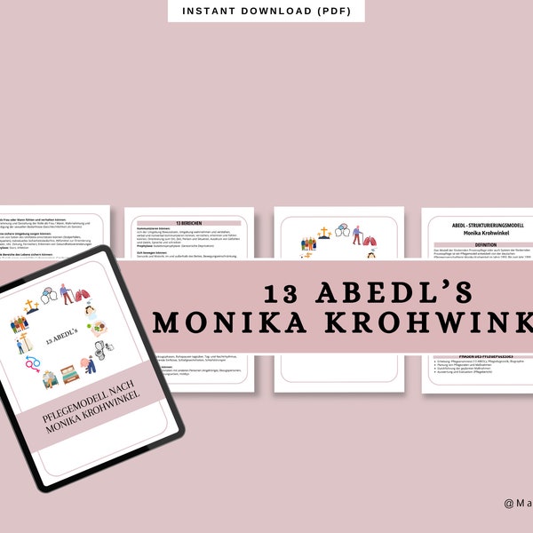 ABEDL Monika Krohwinkel Lernzettel Pflegeausbildung | Zusammenfassung | Medizin