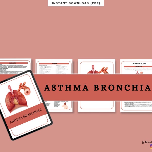 Asthma bronchiale Lernzettel Pflegeausbildung | Zusammenfassung | Medizin