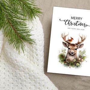 Digitale Weihnachtskarten - Tarjetas de Navidad - Feliz Navidad - Frohe Weihnachtskarte - Digitaler Download zum ausdrucken - Weihnachten