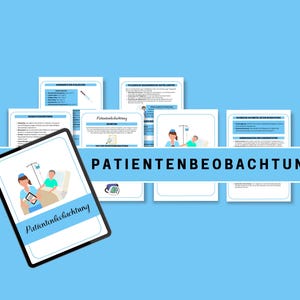 Patientenobservation Lernzettel PflegeAusbildung | Pflege | Medizin