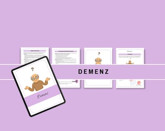 Demenz | Lernzettel | Pflege Ausbildung | Inademen | Medizin