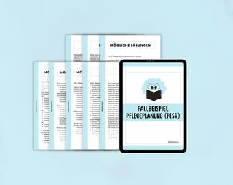 Fallbeispiel Pflegeplanung nach PESR  Lernzettel | Pflegeausbildung | Pflege | Medizin