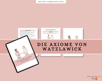 Die Axiome von Watzlawick l Lernzettel Pflegeausbildung | Zusammenfassung | Medizin