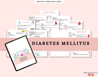 Zuckerkrankheit Mellitus Lernzettel Pflegeübung / Inhalt / Medizin