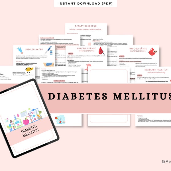 Zuckerkrankheit Mellitus Lernzettel Pflegeübung | Inhalt | Medizin