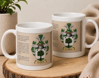 Personalized Family Crest Mug Pair