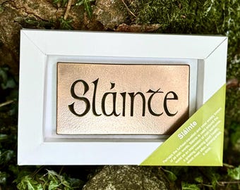 Irish Sláinte Wall Plaque in bronze