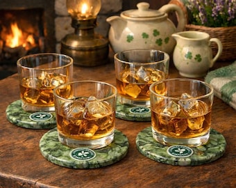 Genuine Marble Coasters made from Connemara Marble