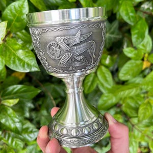 Mullingar Pewter Evangelists Wine Goblet (8oz) - Luke The Ox I Irish Gift I Ireland Gift
