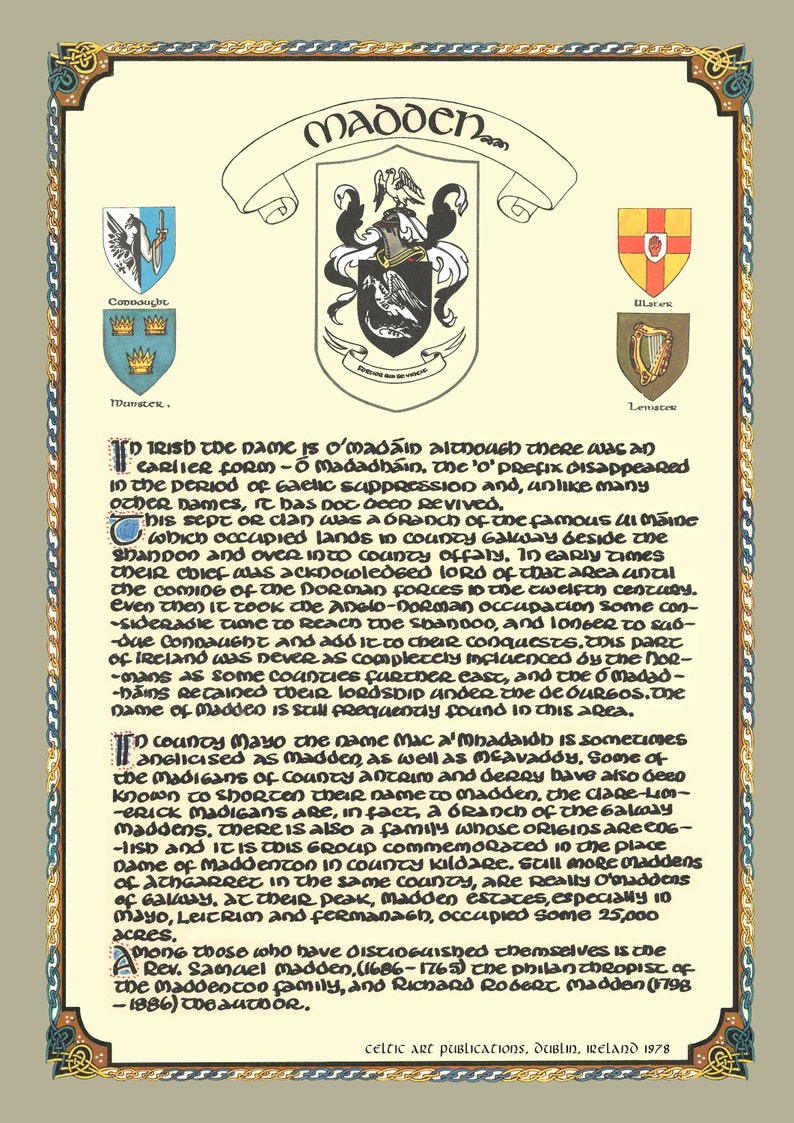 madden-family-crest-irish-coat-of-arms-irish-family-crest-etsy