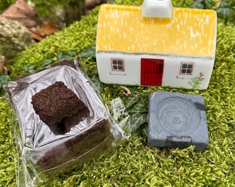 Irish Cottage Peat Burner Set, Turf Incense, Ireland Souvenir