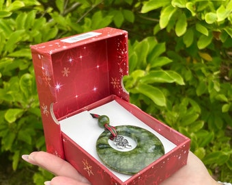 Irish Shamrock Ornament Connemara Marble