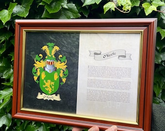 Family Coat Of Arms and Family History Print