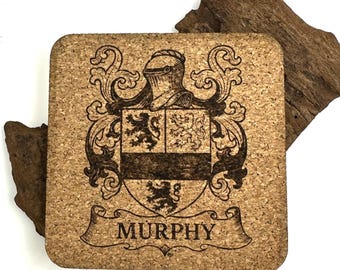 Irish Coat of Arms Family Crest Coasters
