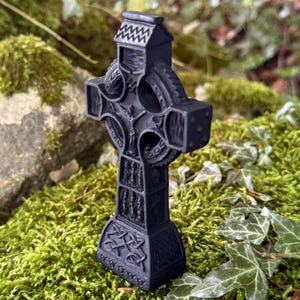 Iconic Irish Turf Peat Celtic Cross, Made from the Irish ground!