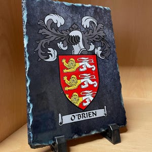 Personalized Irish Coat of Arms Plaque, Irish Wedding Gift, Family name gift, heraldry irish gift
