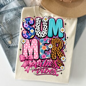 Summer Vibes Shirt PNG, Shirt Png Download, Floral Tee Shirt Sublimation, Retro Summer Shirt Png, Png For Tshirt, Beach Png, Summer T-shirt