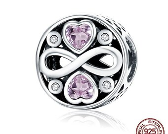 Ciondoli vintage in argento sterling 925 100% argento, cuore, perline fit, originale, fai da te, bracciali, collana, gioielli per la festa della mamma, pandora