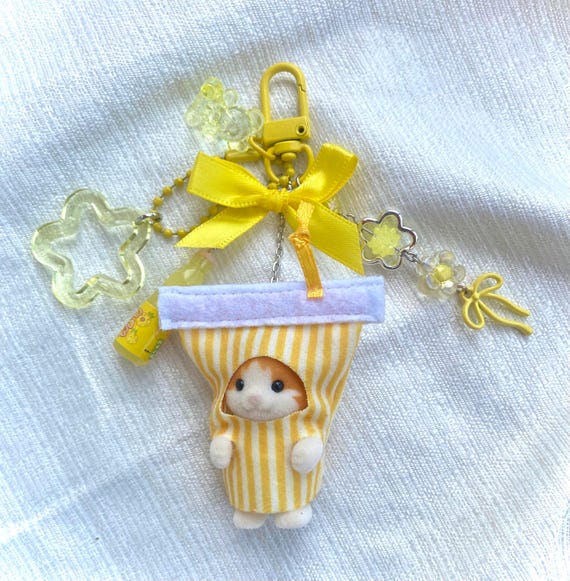 Sylvanian Families (calico Critters US) Soda Cat Keychain