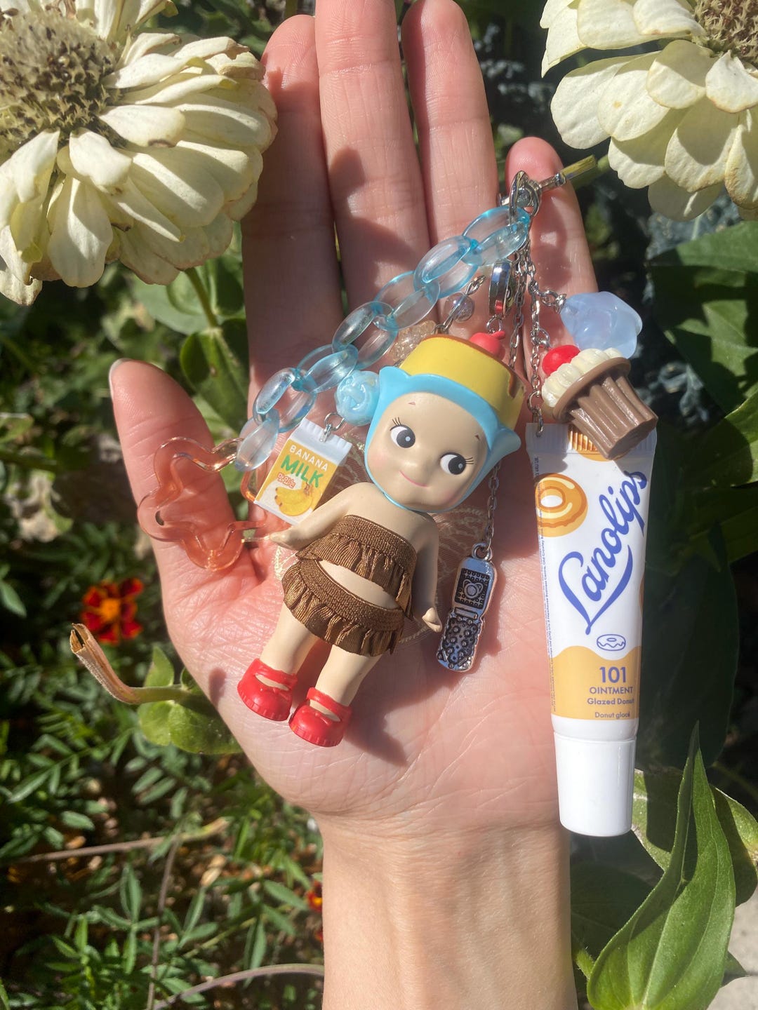 Sonny Angel lipgloss keychain / bag charm