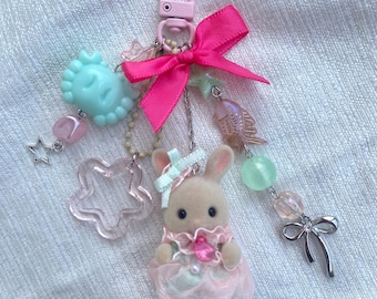 Sylvanian Families (calico critters US) Jellyfish Bunny Keychain
