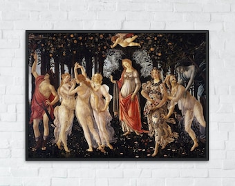 Primavera Painting, Allegory of Spring Sandro Botticelli, Printable Wall Art Decor Famous Landscape Print Classic Fine Art, Instant Download