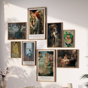 1200+ MEGA BUNDLE di stampe artistiche stampabili, set di poster artistici da parete di Eclectic Gallery Home Decor, oltre 1000 dipinti vintage, download digitale