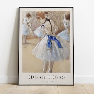 Dancer Painting with Text, Edgar Degas, Printable Wall Art Decor, Famous Portrait Print, Classic Fine Art, Instant Download