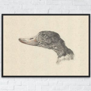 Vintage Ente Zeichnung druckbare, Kinderzimmer Wandkunst, Bauernhaus Tier Kunstdruck, rustikale Kinderzimmer Dekor, sofortiger digitaler Download