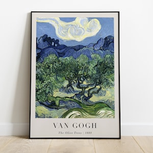 The Olive Trees Vincent van Gogh Print, Printable Impressionism Exhibition Wall Art, Famous Impressionist Art Poster, Digital Download