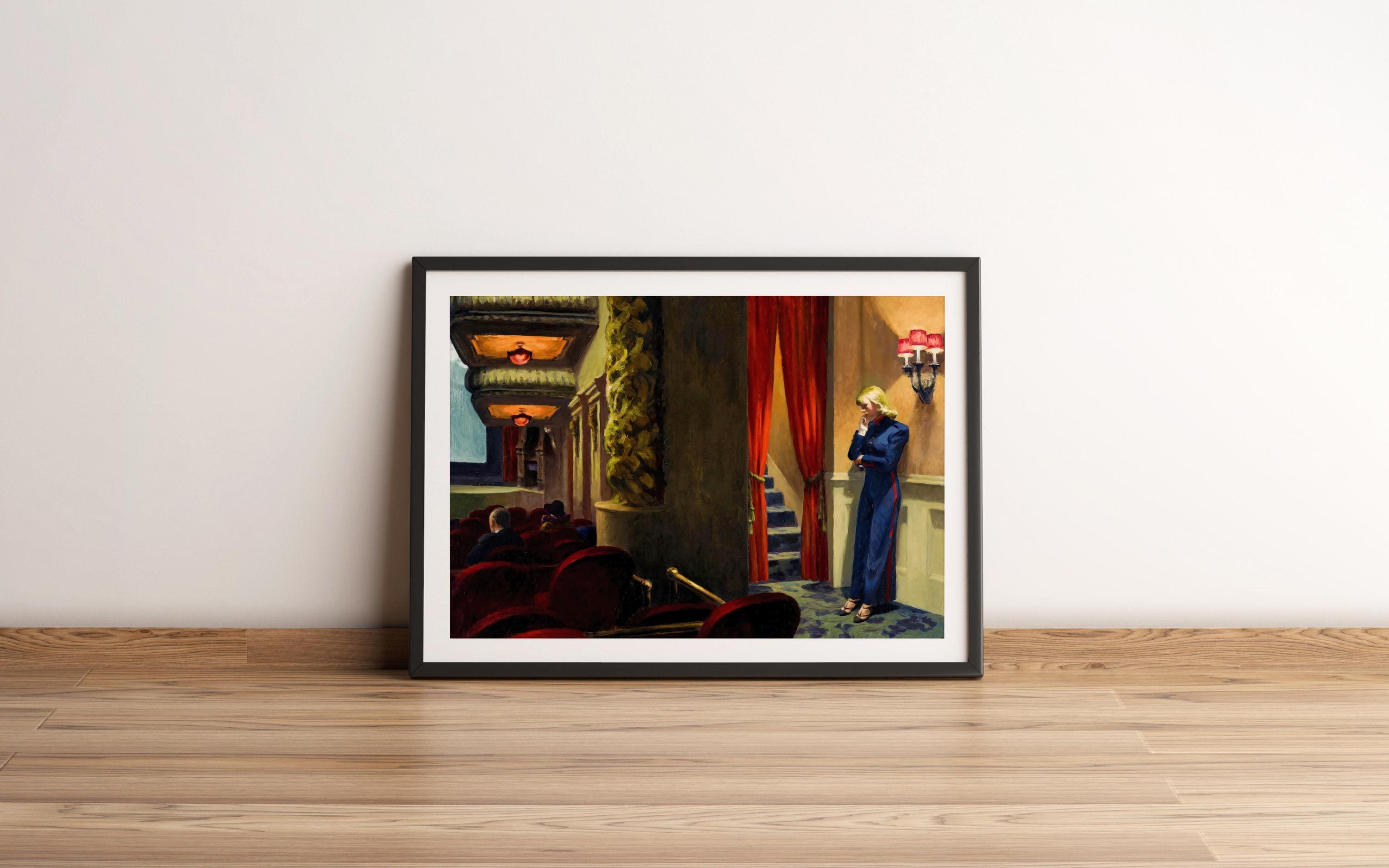 ニューヨーク映画の絵画、エドワード・ホッパー、印刷可能な壁飾り