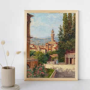 イタリアの街の絵画、印刷可能、イタリアの風景画、ヴェネツィアの絵画