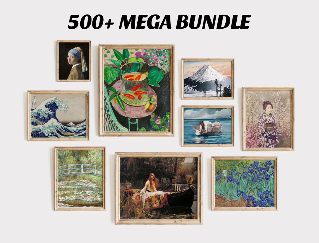 500+ MEGA BUNDLE of Printable Art Prints, Eclectic Gallery Home Decor ...
