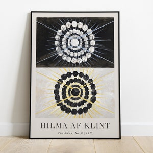 Hilma af Klint Print, The Swan, No. 8, Printable Wall Art Painting, Famous Minimalist Prints, Vintage Spiritual Fine Art, Digital Download