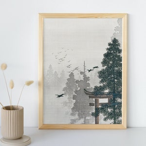 Japanese Art, Printable Wall Art, Famous Japanese Art Print, Minimalist Nature Poster, Vintage Fine Art, Instant Download