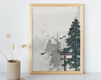 Arte japonés, arte mural imprimible, famosa impresión de arte japonés, póster de naturaleza minimalista, bellas artes vintage, descarga instantánea