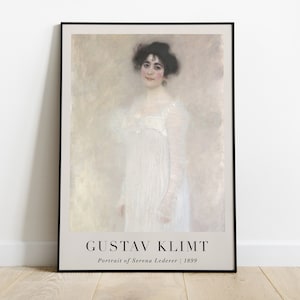 Portrait of Serena Lederer Painting, Gustav Klimt, Printable Wall Art Decor, Famous Vintage Print, Fine Art Poster, Instant Download