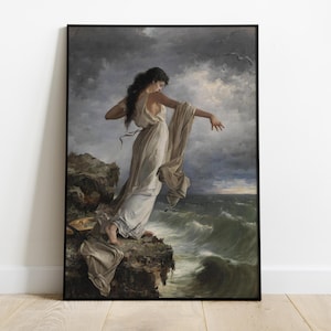 Sappho | Antique Classical Painting for Digital Download | Green ...