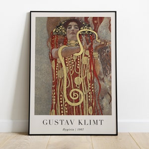 グスタフ・クリムト ヒュギエイア プリント、有名な絵画、複製壁