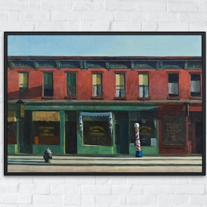 Early Sunday Morning Painting, Edward Hopper, Printable Wall Art Decor, Famous Landscape Print, Classic Fine Art Poster, Instant Download