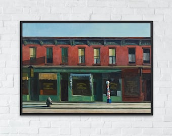 Early Sunday Morning Painting, Edward Hopper, Printable Wall Art Decor, Famous Landscape Print, Classic Fine Art Poster, Instant Download