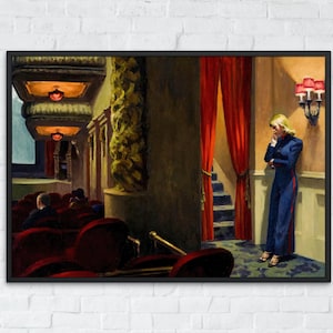 New York Movie Painting, Edward Hopper, Printable Wall Art Decor, Famous NYC Landscape Print, Classic Fine Art Poster, Instant Download