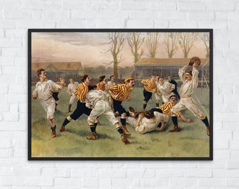 Soccer Printable Art, Vintage Soccer Print, Sports Wall Art, Soccer Poster for Kids Room Art Prints, Retro Sport Decor, Digital Download