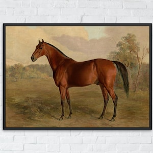 Vintage Horse Art, Farmhouse Wall Decor, Printable Rustic Horse Print, Digital Country Wall Art, Antique Animal Poster Download