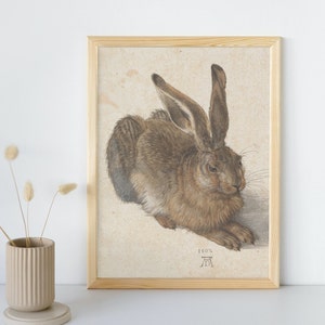 Young Hare (1502) Painting, Albrecht Durer, Still Life Printable Wall Art Decor, Famous Portrait Print, Classic Fine Art, Instant Download