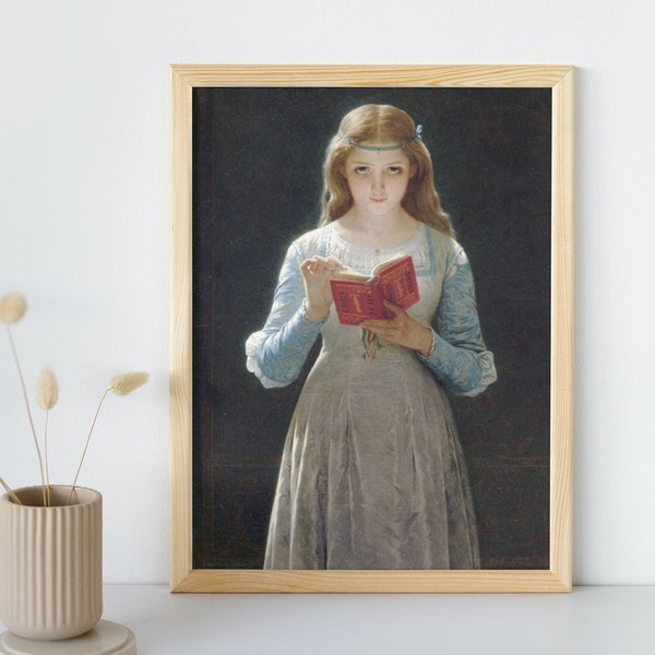 Ophelia Painting, Pierre Auguste Cot, Printable Wall Art Decor, Famous Portrait Print, Classic Woman Fine Art Poster, Instant Download