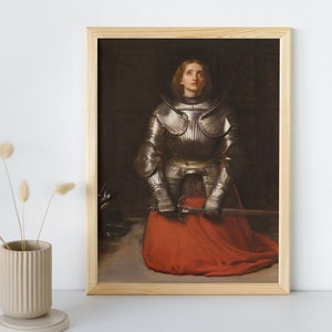 Joan of Arc (1865) Painting, John Everett Millais, Printable Wall Art Decor, Portrait Print, Classic Fine Art Poster, Instant Download